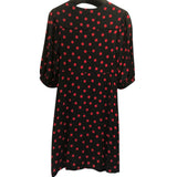 セリーヌ CELINE ドレープネックドットワンピース 2R378334F ブラック レーヨン レディース ワンピース