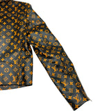 ルイ・ヴィトン LOUIS VUITTON モノグラム総柄ライダースジャケット FGLJ15JPS ブラック レザー レディース ライダースジャケット