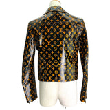 ルイ・ヴィトン LOUIS VUITTON モノグラム総柄ライダースジャケット FGLJ15JPS ブラック レザー レディース ライダースジャケット