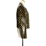 ルイ・ヴィトン LOUIS VUITTON モノグラム総柄ライダースジャケット FGLJ15JPS ブラック レザー レディース ライダースジャケット