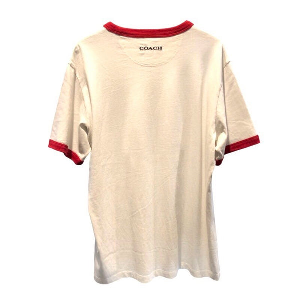 コーチ COACH ×PEANUTS　スヌーピー半袖Tシャツ ホワイト コットン メンズ 半袖Ｔシャツ