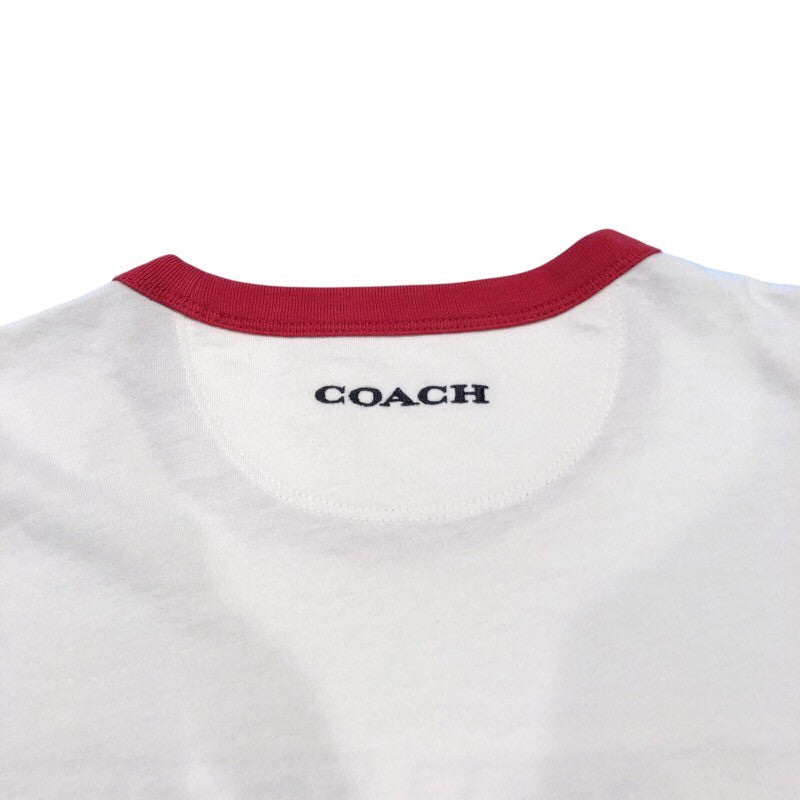 コーチ COACH ×PEANUTS　スヌーピー半袖Tシャツ ホワイト コットン メンズ 半袖Ｔシャツ