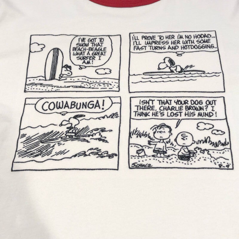 コーチ COACH ×PEANUTS　スヌーピー半袖Tシャツ ホワイト コットン メンズ 半袖Ｔシャツ