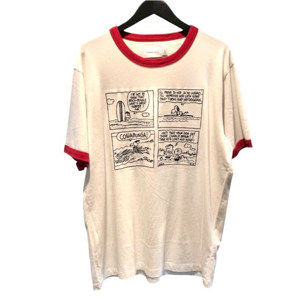 コーチ COACH ×PEANUTS　スヌーピー半袖Tシャツ ホワイト コットン メンズ 半袖Ｔシャツ