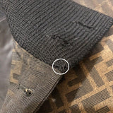 フェンディ FENDI FF総柄 ボンバージャケット FW1165 ブラウン ポリエステル メンズ ミリタリージャケット