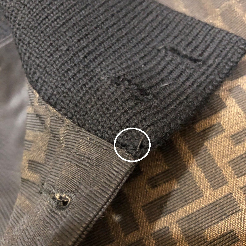 フェンディ FENDI FF総柄 ボンバージャケット FW1165 ブラウン ポリエステル メンズ ミリタリージャケット