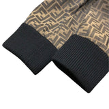 フェンディ FENDI FF総柄 ボンバージャケット FW1165 ブラウン ポリエステル メンズ ミリタリージャケット