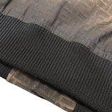 フェンディ FENDI FF総柄 ボンバージャケット FW1165 ブラウン ポリエステル メンズ ミリタリージャケット