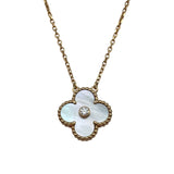 ヴァンクリーフ＆アーペル Van Cleef & Arpels ヴィンテージアルハンブラネックレス ゴールド Au750/マザーオブパール　 マザー オブ パール　 ジュエリー