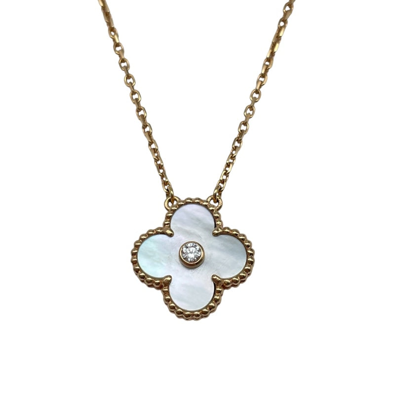 ヴァンクリーフ＆アーペル Van Cleef & Arpels ヴィンテージアルハンブラネックレス ゴールド Au750/マザーオブパール　 マザー オブ パール　 ジュエリー