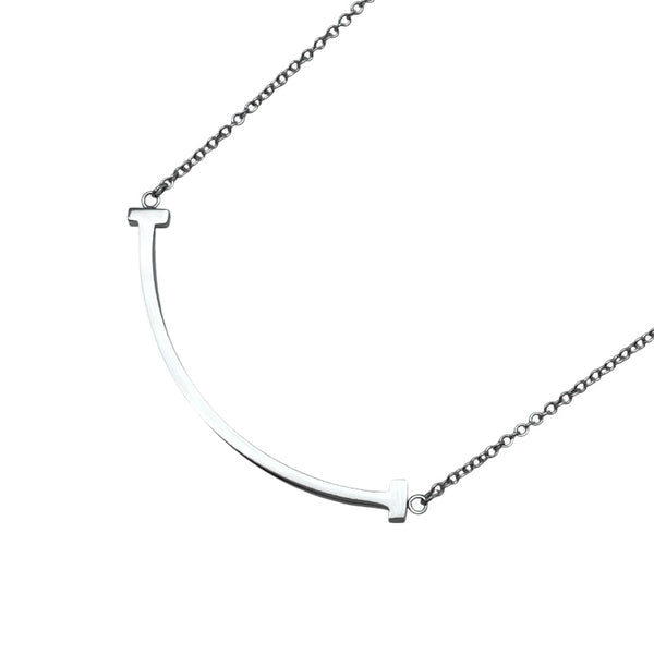 ティファニー TIFFANY＆CO Tスマイルネックレススモール ホワイトゴールド K18WG ジュエリー
