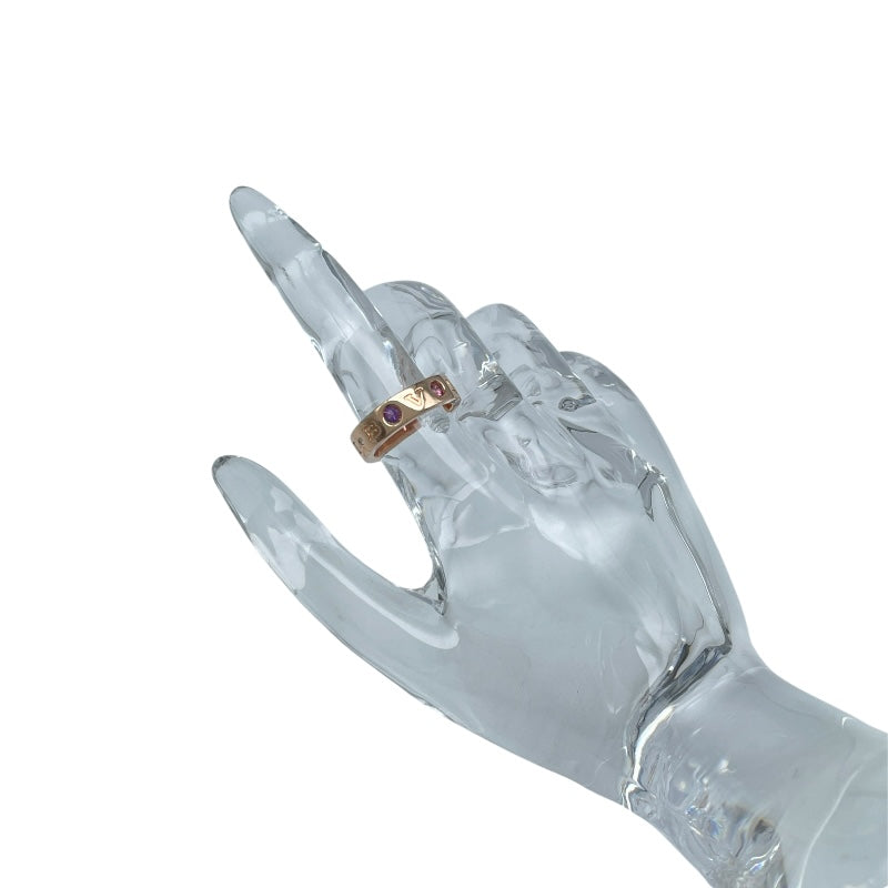 ブルガリ BVLGARI ブルガリブルガリローマンソルベリング ピンクゴールド Au750 アメシスト ジュエリー