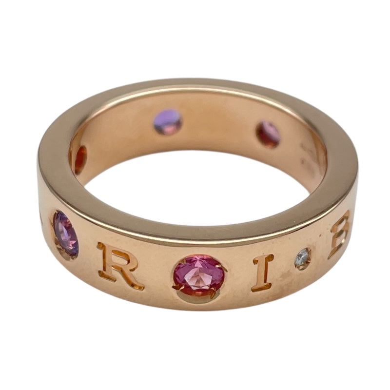 ブルガリ BVLGARI ブルガリブルガリローマンソルベリング ピンクゴールド Au750 アメシスト ジュエリー
