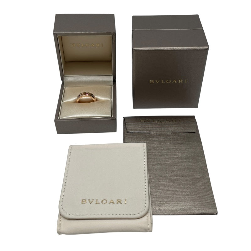 ブルガリ BVLGARI ブルガリブルガリローマンソルベリング ピンクゴールド Au750 アメシスト ジュエリー