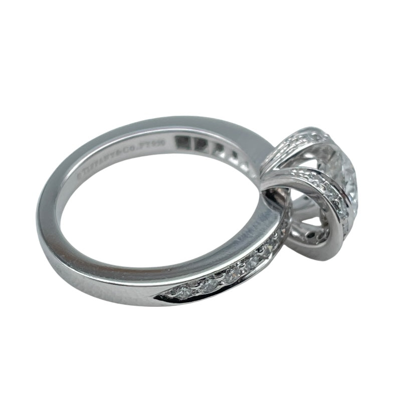 ティファニー TIFFANY＆CO リボンエンゲージメントダイヤリング プラチナ Pt950 ダイヤモンド ジュエリー
