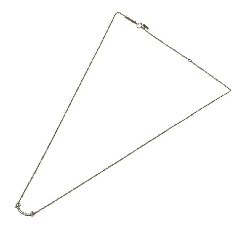 ティファニー TIFFANY＆CO Tスマイルダイヤネックレスミニ ゴールド Au750 ダイヤモンド ジュエリー