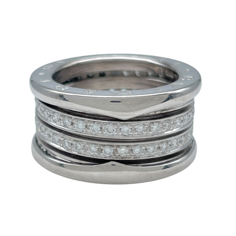 ブルガリ BVLGARI ビーゼロワンリング４バンド（Ｍ）フルダイヤ ホワイトゴールド 750 ジュエリー