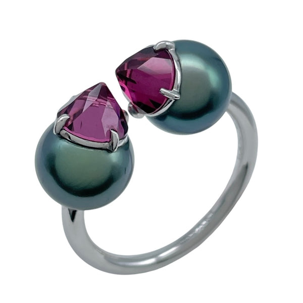 タサキ TASAKI リファインドリベリオンリング ホワイトゴールド 750 ブラックパール ジュエリー