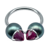 タサキ TASAKI リファインドリベリオンリング ホワイトゴールド 750 ブラックパール ジュエリー