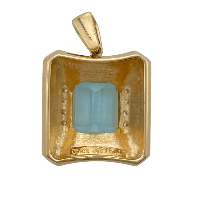 タサキ TASAKI トップ ゴールド K18 アクアサファイア ジュエリー