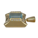タサキ TASAKI トップ ゴールド K18 アクアサファイア ジュエリー