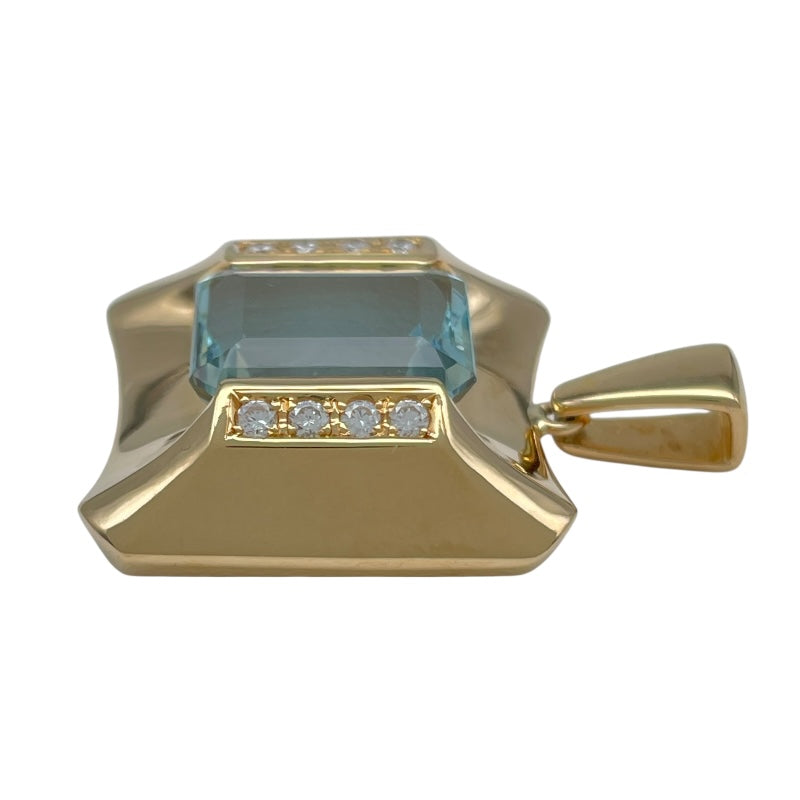 タサキ TASAKI トップ ゴールド K18 アクアサファイア ジュエリー