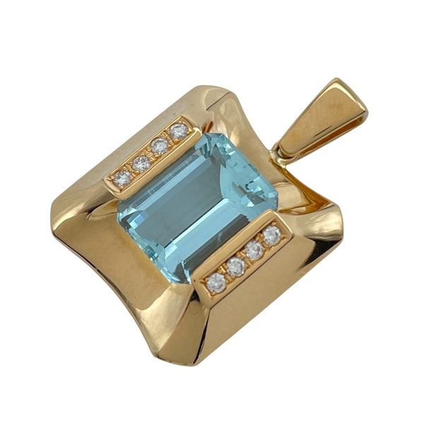 タサキ TASAKI トップ ゴールド K18 アクアサファイア ジュエリー