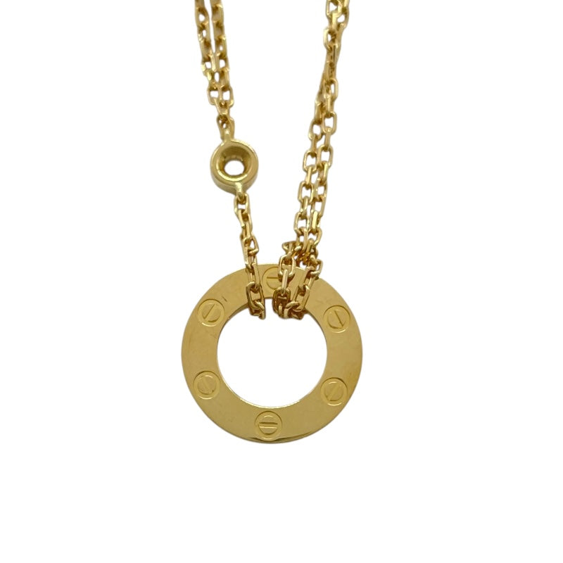 カルティエ Cartier ラブサークルダイヤネックレス イエローゴールド Au750 ダイヤモンド ジュエリー