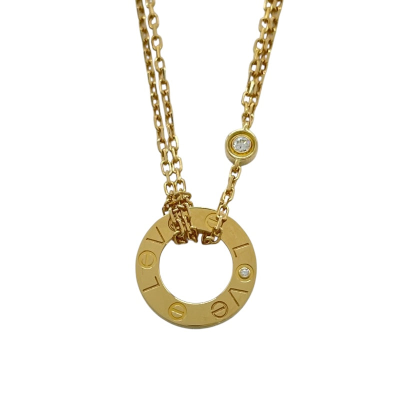 カルティエ Cartier ラブサークルダイヤネックレス イエローゴールド Au750 ダイヤモンド ジュエリー