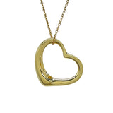 ティファニー TIFFANY＆CO オープンハートネックレス イエローゴールド 750 ジュエリー