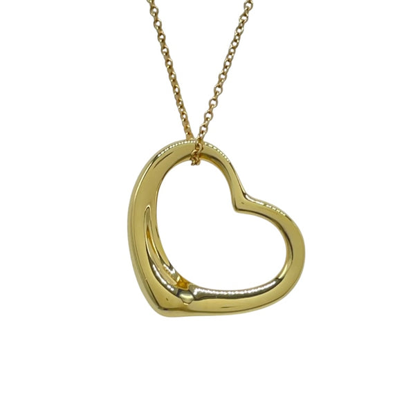 ティファニー TIFFANY＆CO オープンハートネックレス イエローゴールド 750 ジュエリー