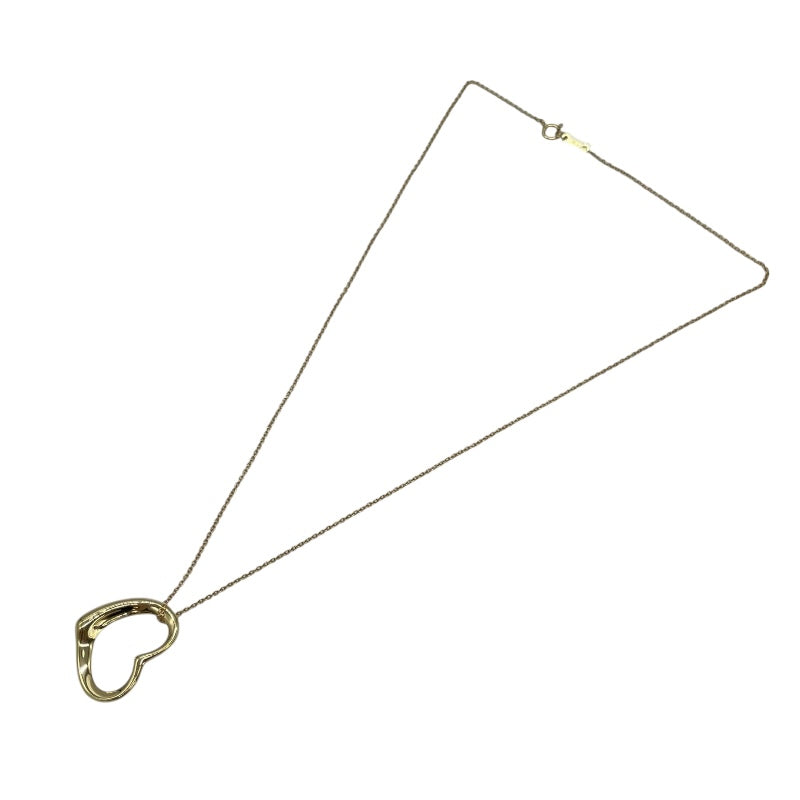 ティファニー TIFFANY＆CO オープンハートネックレス イエローゴールド 750 ジュエリー