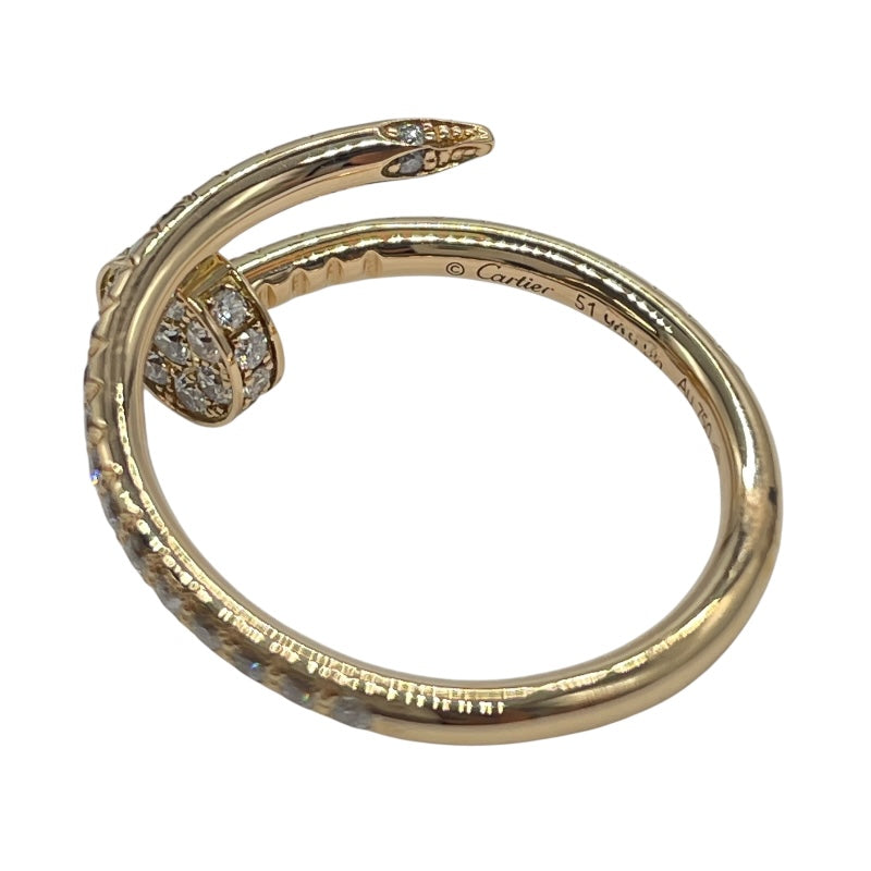 カルティエ Cartier ジュストアンクルダイヤリングSM ピンクゴールド Au750 ダイヤモンド ジュエリー