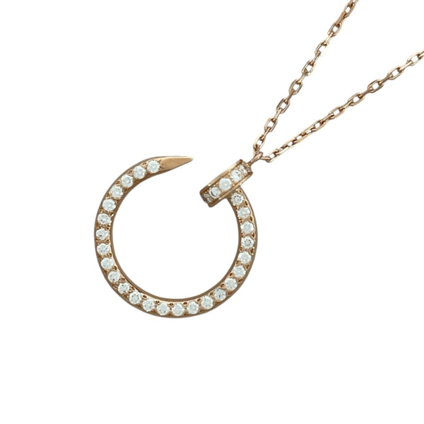 カルティエ Cartier ジュスト アン クル ダイヤ ネックレス B7224893 K18PG ダイヤモンド ジュエリー