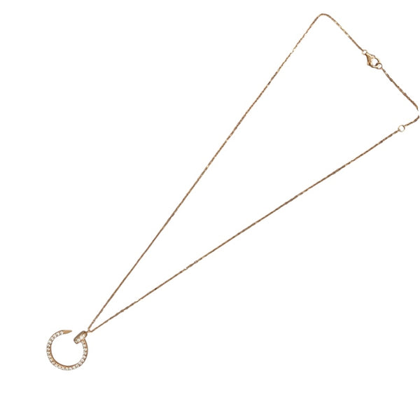 カルティエ Cartier ジュスト アン クル ダイヤ ネックレス B7224893 K18PG ダイヤモンド ジュエリー