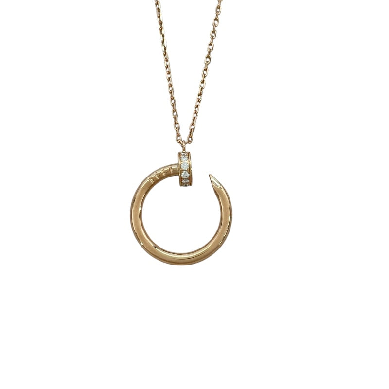 カルティエ Cartier ジュスト アン クル ダイヤ ネックレス B7224893 K18PG ダイヤモンド ジュエリー