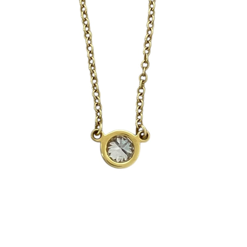 ティファニー TIFFANY＆CO バイザヤード ネックレス 0.19ct K18YG ダイヤモンド ジュエリー