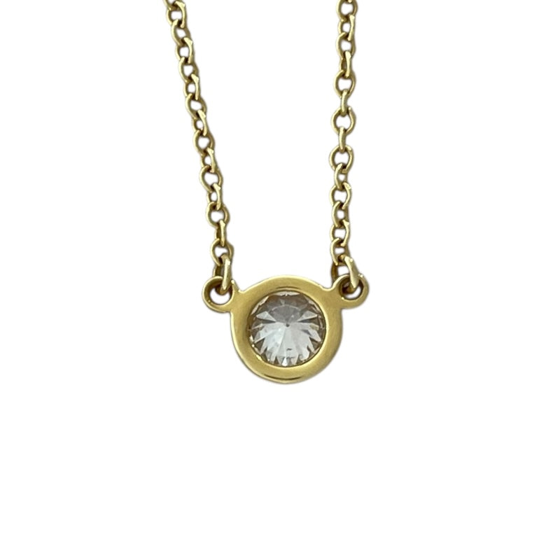 ティファニー TIFFANY＆CO バイザヤード ネックレス 0.19ct K18YG ダイヤモンド ジュエリー