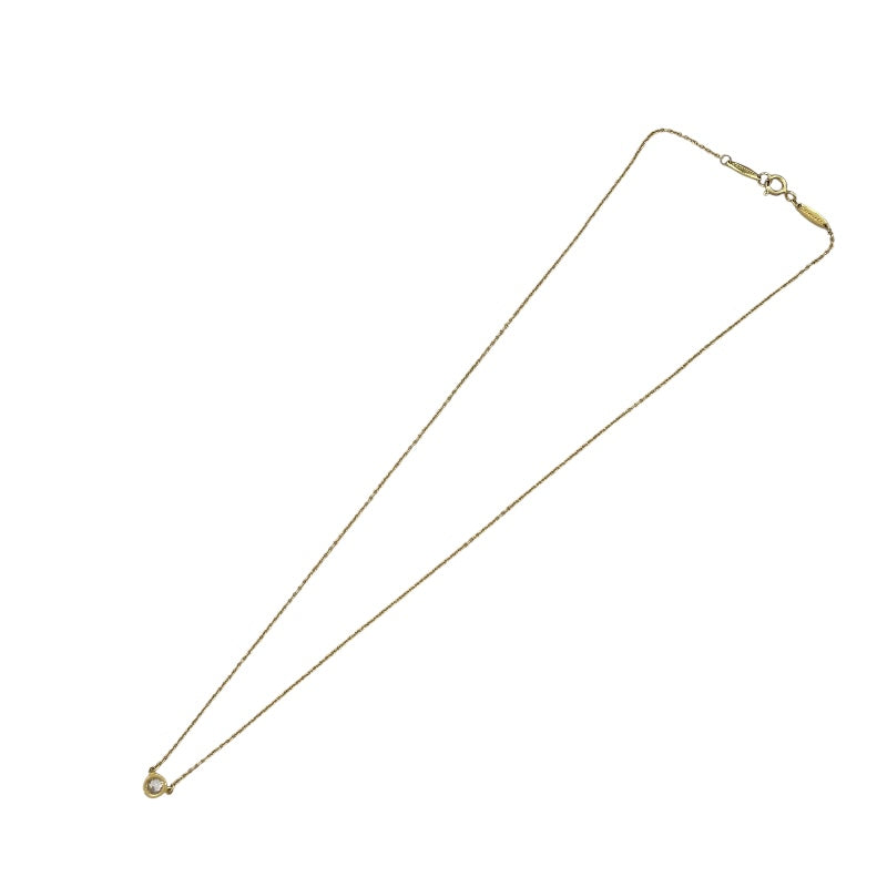 ティファニー TIFFANY＆CO バイザヤード ネックレス 0.19ct K18YG ダイヤモンド ジュエリー