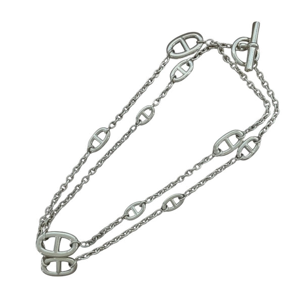 エルメス HERMES シェーヌダンクル ファランドール ロングネックレス シルバー Ag925 ジュエリー