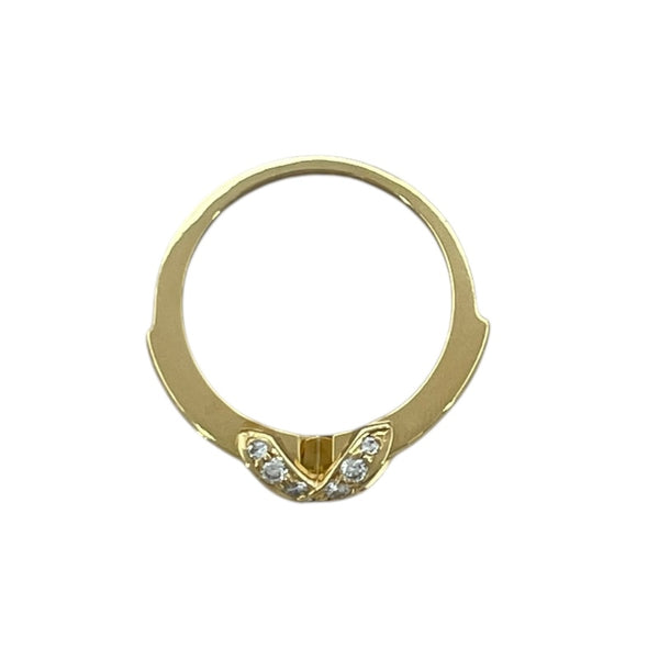 ティファニー TIFFANY＆CO シグネチャーリング 15号 K18YG ダイヤモンド サファイア ジュエリー