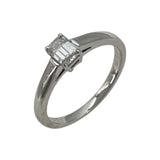 ティファニー TIFFANY＆CO エメラルド カット エンゲージメント ダイヤリング 13号 0.47ct プラチナ Pt950 ジュエリー