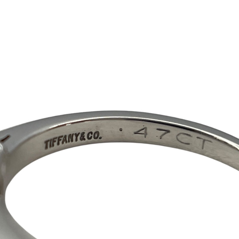 ティファニー TIFFANY＆CO エメラルド カット エンゲージメント ダイヤリング 13号 0.47ct プラチナ Pt950 ジュエリー