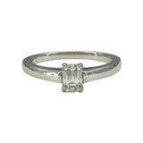 ティファニー TIFFANY＆CO エメラルド カット エンゲージメント ダイヤリング 13号 0.47ct プラチナ Pt950 ジュエリー