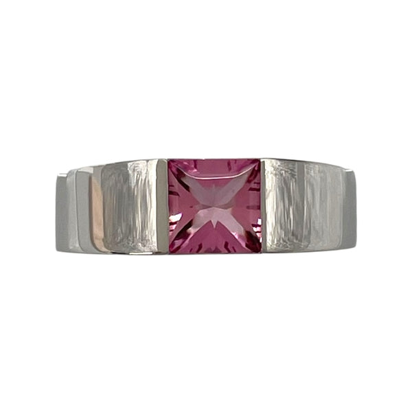 カルティエ Cartier タンクリング ホワイトゴールド 750/ピンクトルマリン ジュエリー