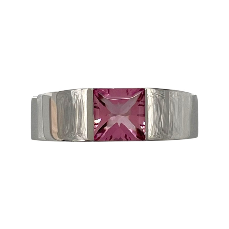 カルティエ Cartier タンクリング ホワイトゴールド 750/ピンクトルマリン ジュエリー