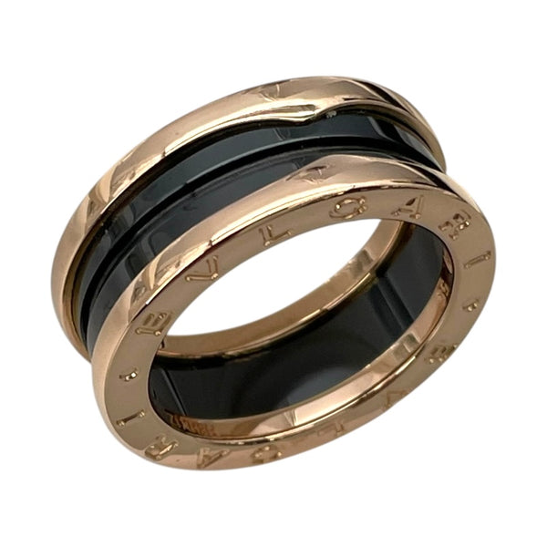 ブルガリ Bゼロ1 Au750 セラミックリング 8.5号 ブルガリ BVLGARI ビーゼロワンリング ピンクゴールド Au750
