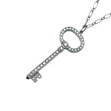 ティファニー TIFFANY＆CO オーバルキーネックレス ラージ プラチナ/ホワイトゴールド Pt950/Au750 ジュエリー