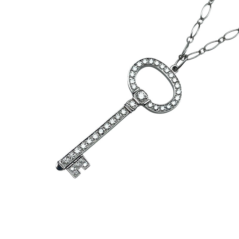 ティファニー TIFFANY＆CO オーバルキーネックレス ラージ プラチナ/ホワイトゴールド Pt950/Au750 ジュエリー
