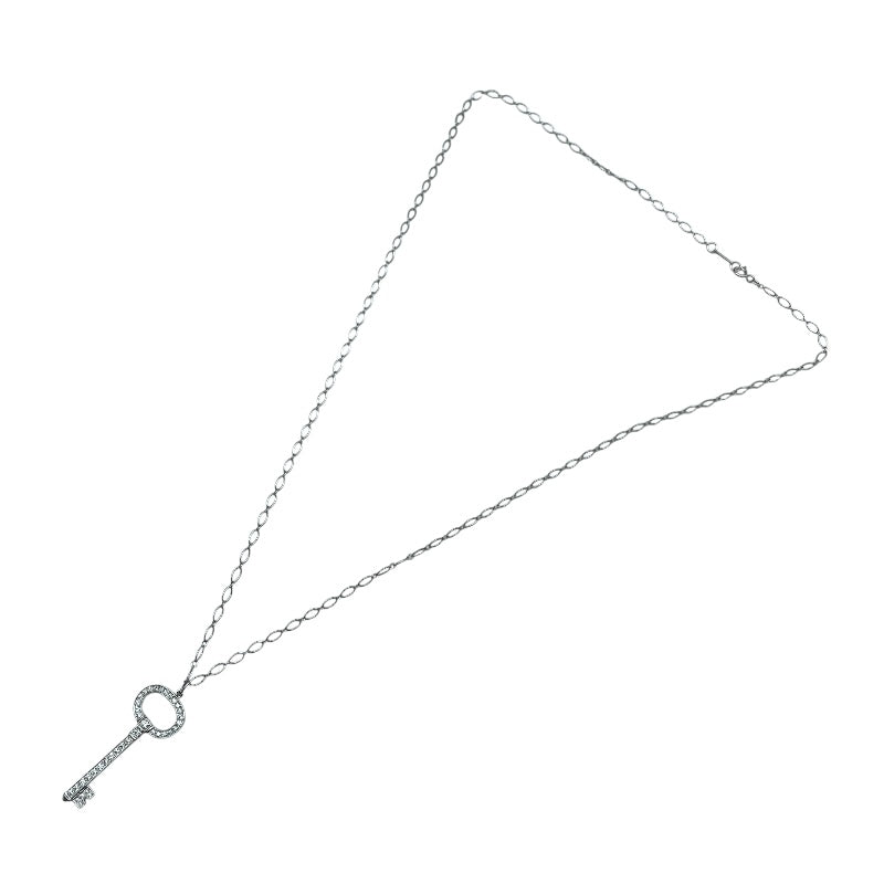 ティファニー TIFFANY＆CO オーバルキーネックレス ラージ プラチナ/ホワイトゴールド Pt950/Au750 ジュエリー